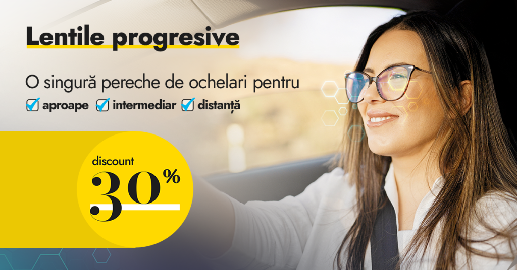 Lentile de vedere progresive cu 30% reducere la Iris-optic.ro