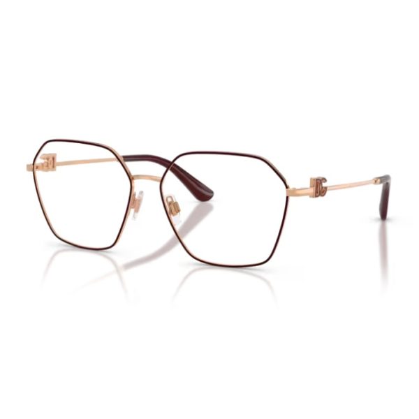 Dolce & Gabbana DG1366 1351 - Auriu roz bordeaux - Marimea 56