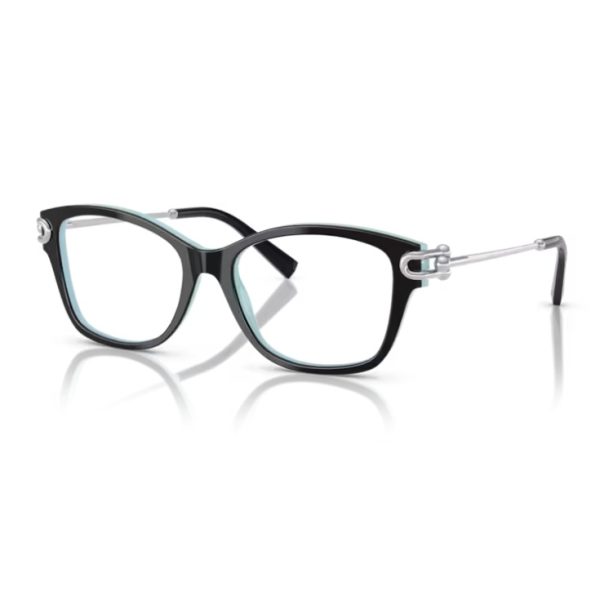 Tiffany & Co. TF2266 8055 - Negru pe albastru tiffany - Marimea 53